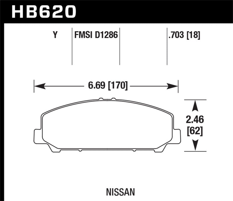 Hawk 07-10 Infiniti Q-56/Nissan Armada / 08-10 Nissan Titan LTS Street Front Brake Pads