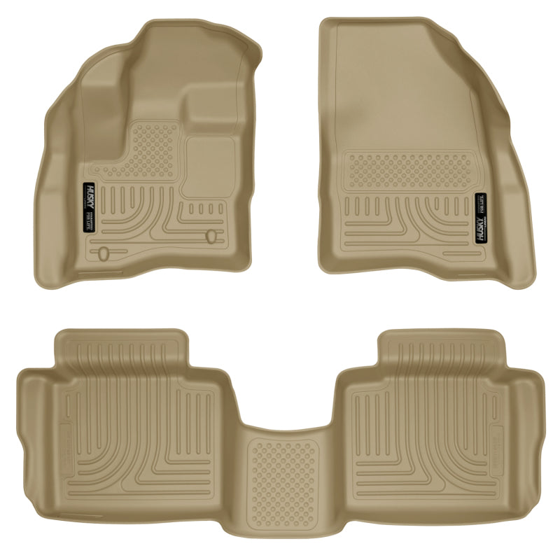 Husky Liners 10-13 Ford Taurus WeatherBeater Combo Tan Floor Liners