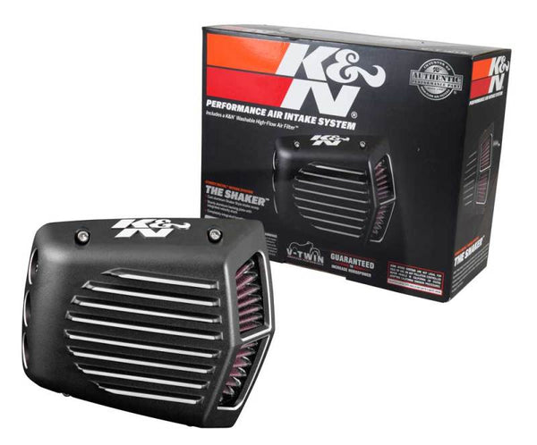 K&N Street Metal Intake System for 08-16 Harley Davidson Touring Models - Shaker Black