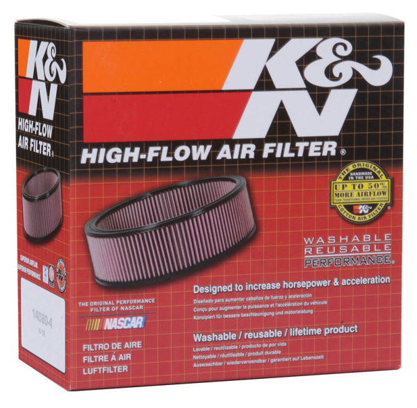 K&N Universal Chrome Round Straight Air Filter 1.562in Flange ID x 3in Outer Dia x 2in Height