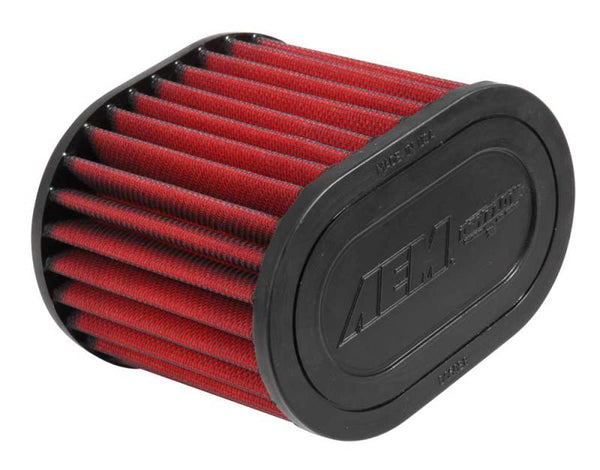 AEM Dryflow Air Filter - Oval 6.06in x 4.5in Base LxW / 6in x 4in Top LxW / 5.13in H 2.75in Flange