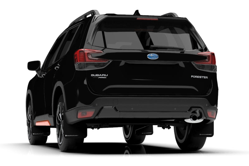 Rally Armor 2019 Subaru Forester UR Black Mud Flap w/ White Logo