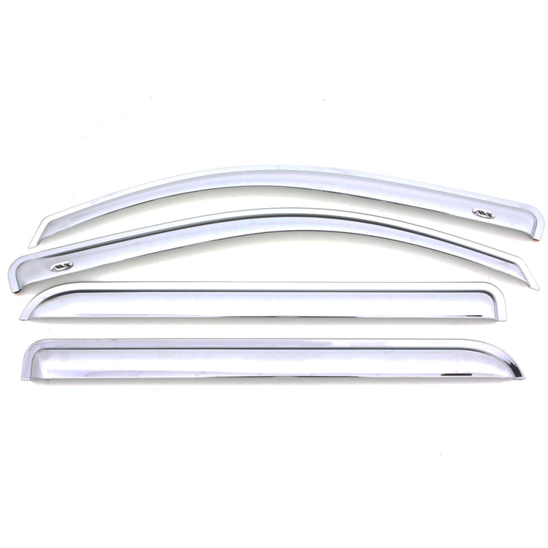 AVS 09-18 Dodge RAM 1500 Crew Cab Ventvisor Front & Rear Window Deflectors 4pc - Chrome