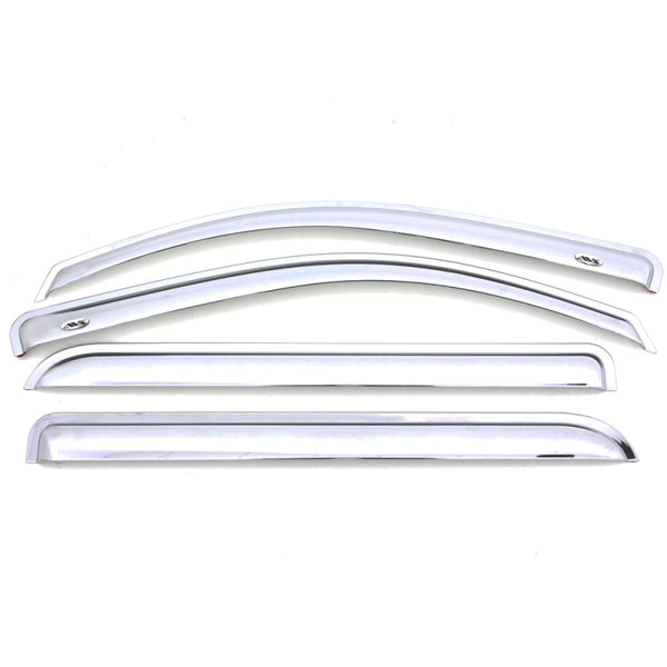 AVS 07-13 Chevy Silverado 1500 Ext. Cab Ventvisor Front & Rear Window Deflectors 4pc - Chrome