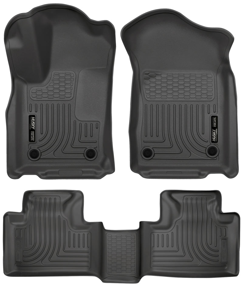 Husky Liners 16 Dodge Durango/Jeep Grand Cherokee Weatherbeater Black Front & 2nd Seat Floor Liners