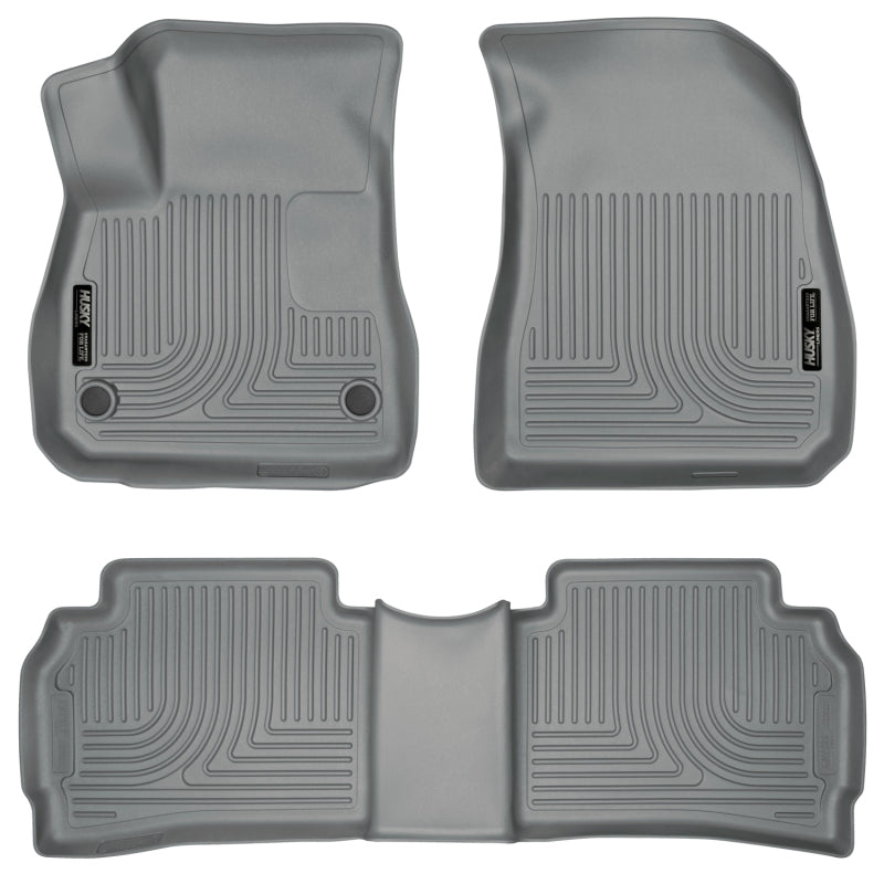 Husky Liners 2016 Chevy Malibu WeatherBeater Front and 2nd Seat Gray Floor Liners