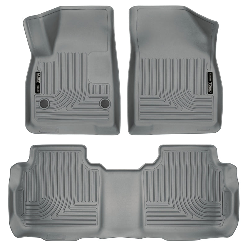 Husky Liners Weatherbeater 2017 Cadillac XT5 / 2017 GMC Acadia Front & 2nd Seat Floor Liners - Grey