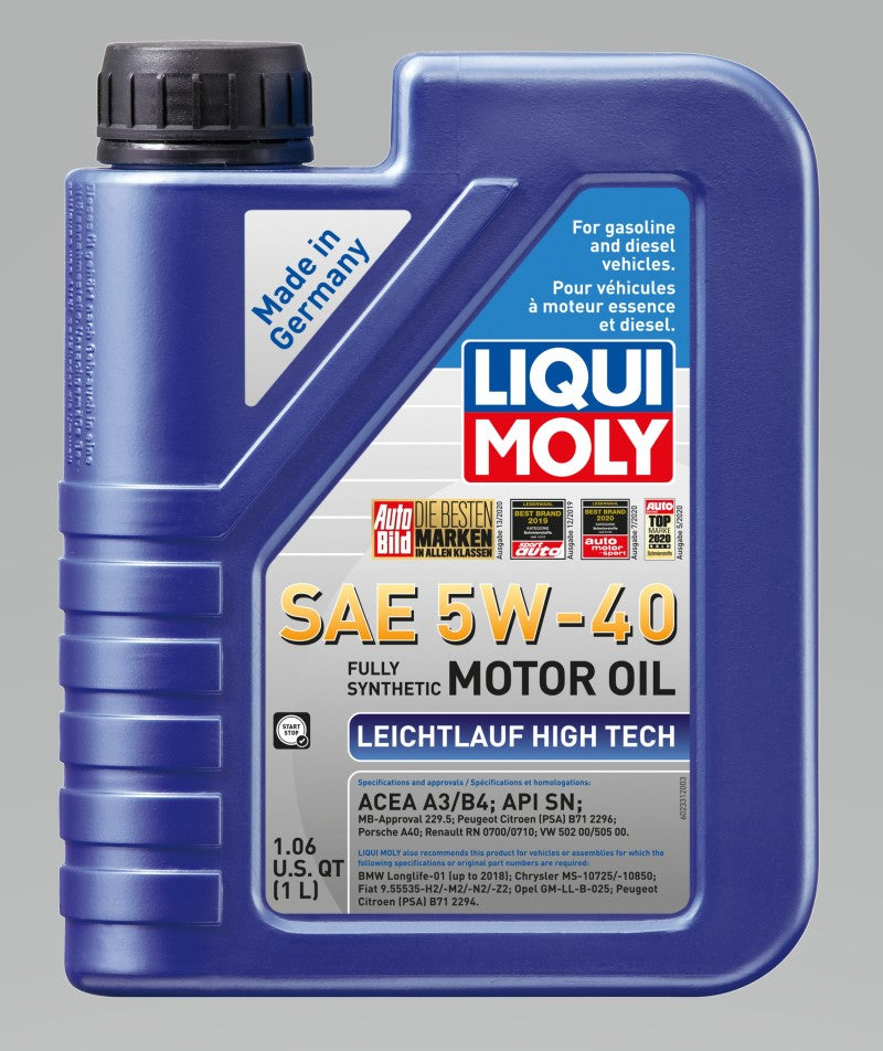 LIQUI MOLY 1L Leichtlauf (Low Friction) High Tech Motor Oil 5W-40