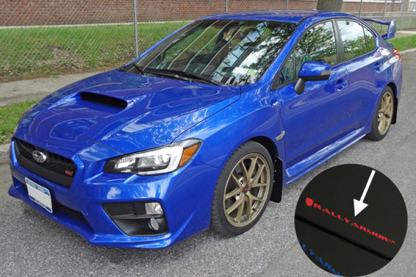 Rally Armor 15-18 Subaru WRX/STi Sedan UR Blue Mud Flap w/ White Logo