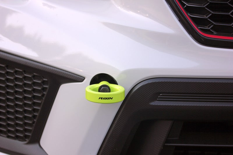 Perrin Tow Hook Kit - Front 2018+ Subaru WRX/STI - Neon Yellow