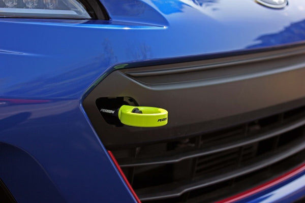 Perrin Tow Hook Kit - Front 2018+ Subaru WRX/STI - Neon Yellow