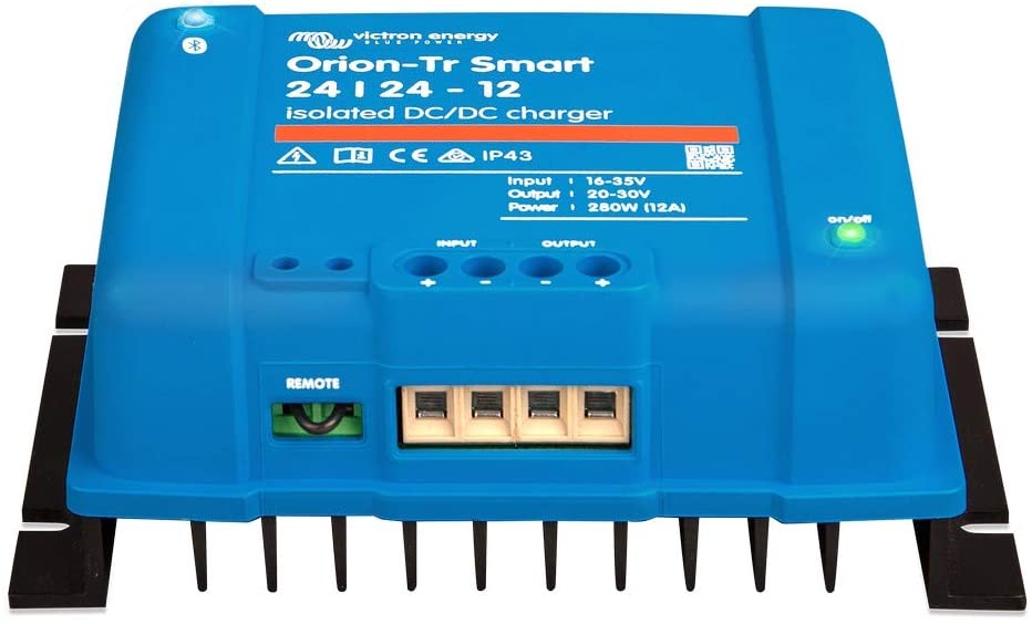 Victron Energy Orion-Tr Smart 24/24-Volt 12 amp 280-Watt DC-DC Charger, Isolated (Bluetooth)