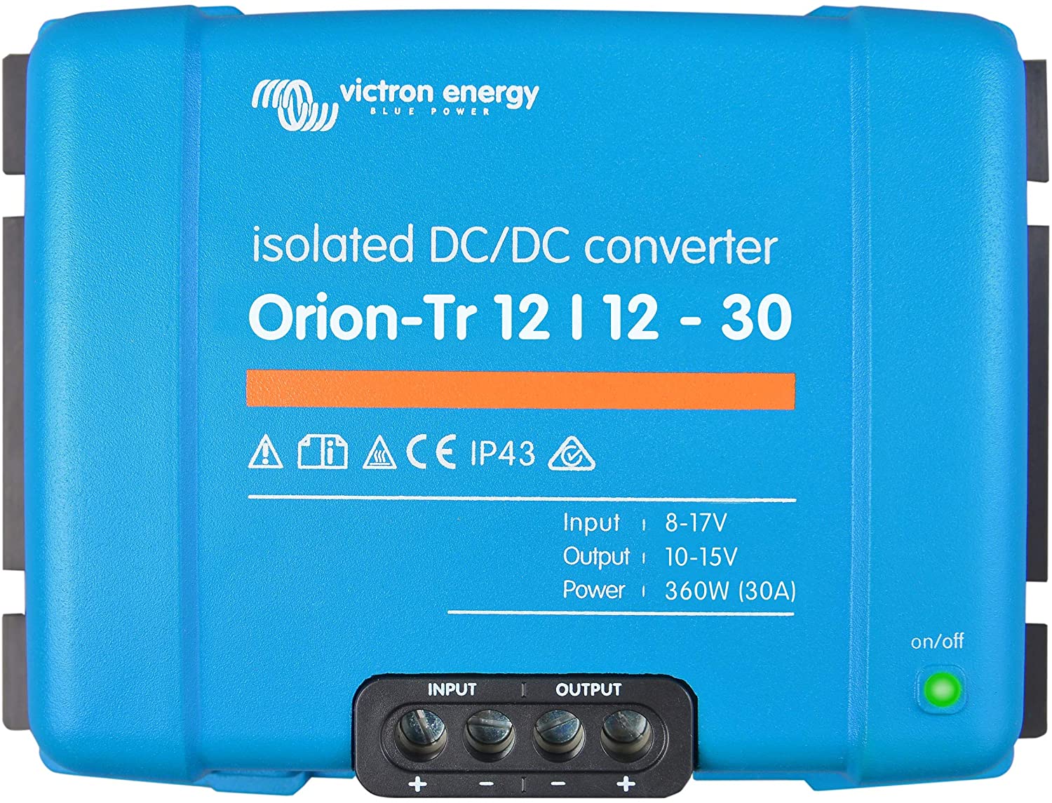 Victron Energy Orion-Tr IP43 12/12-Volt 30 amp 360-Watt DC-DC Converter, Isolated