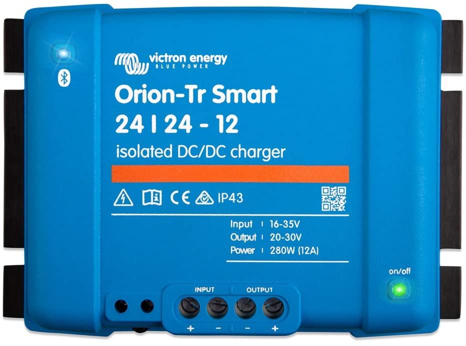 Victron Energy Orion-Tr Smart 24/24-Volt 12 amp 280-Watt DC-DC Charger, Isolated (Bluetooth)