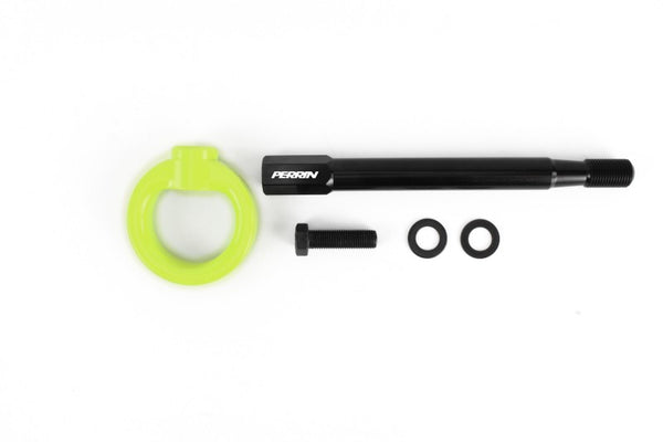 Perrin 08-14 Subaru WRX/STI Tow Hook Kit (Front) - Neon Yellow