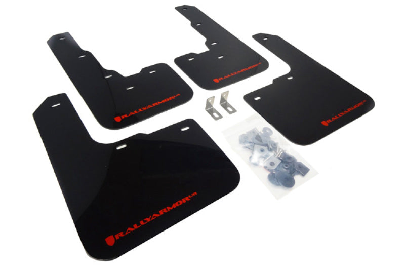 Rally Armor 2013-2016 Dodge Dart UR Black Mud Flap w/ Red Logo