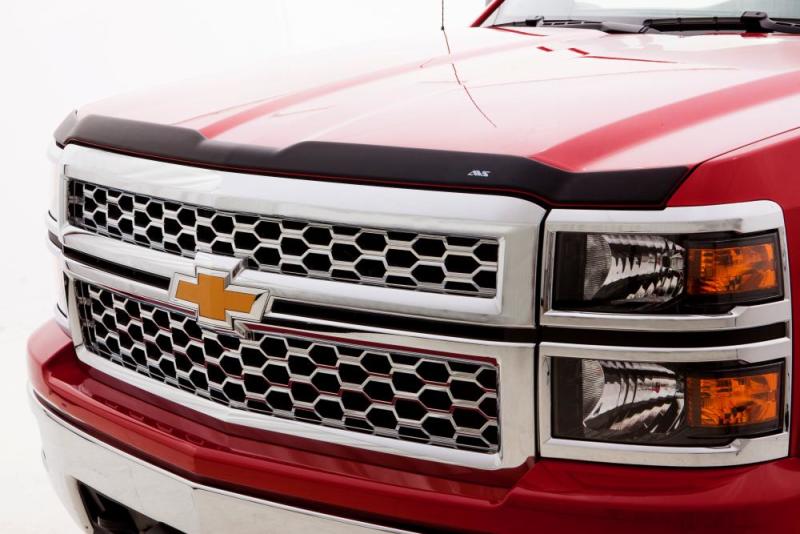 AVS 14-15 Chevy Silverado 1500 Crew Cab Ventvisor & Aeroskin Deflector Combo Kit - Matte Black