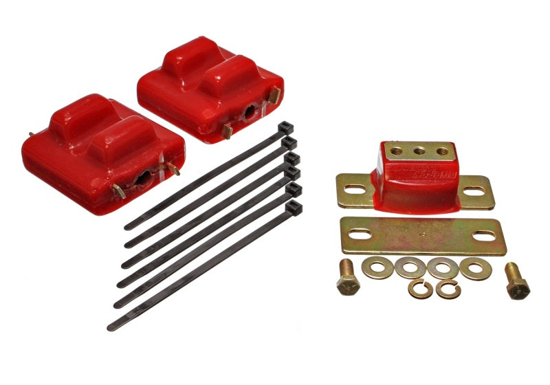 Energy Suspension 87-91 Suburban C10-C30 2WD Red Motor & Transmision Mounts-Zinc Finish