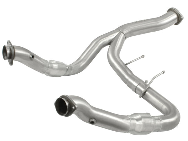 aFe Twisted Steel 3in-3.5in Y-Pipe SSS Exhaust w/ Cats 11-14 Ford F-150 EcoBoost V6-3.5L (tt)