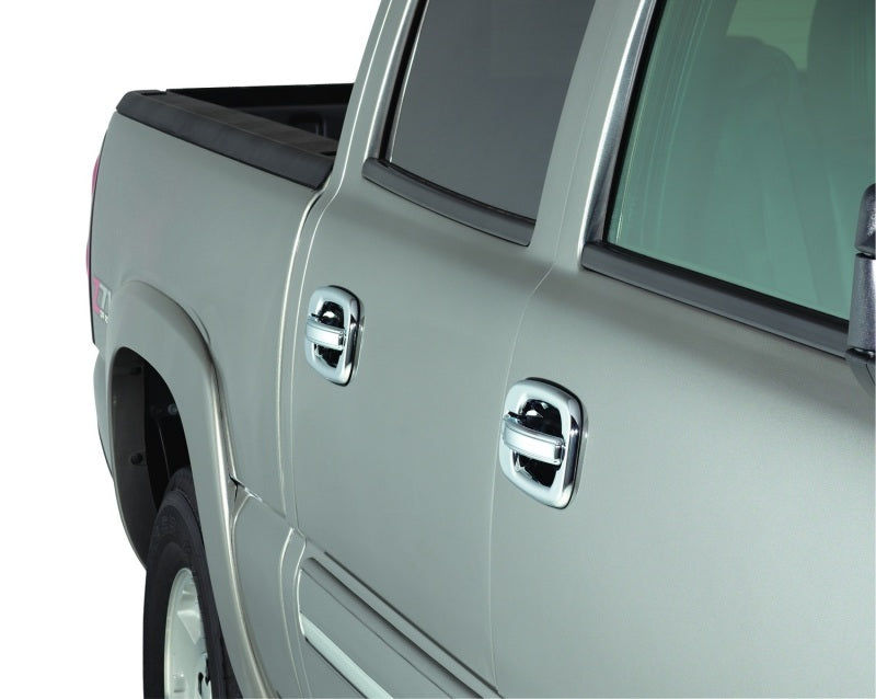 AVS 02-08 Dodge RAM 1500 (w/o Passenger Keyhole) Door Handle Covers (4 Door) 8pc Set - Chrome