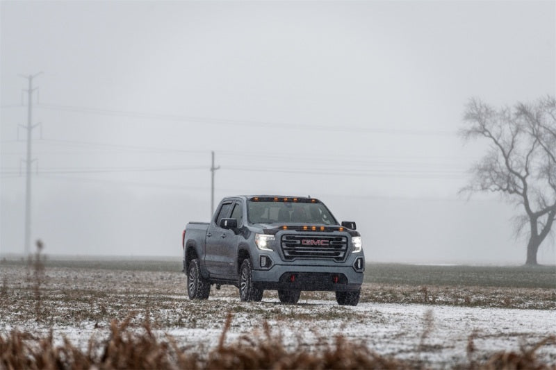 AVS 2019 GMC Sierra 1500 Aeroskin Low Profile Hood Shield w/ Lights - Black