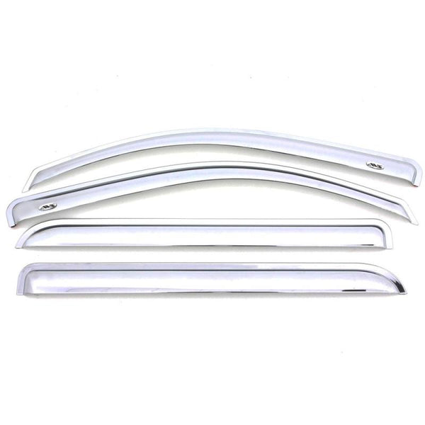 AVS 06-08 Lincoln Mark LT Ventvisor Outside Mount Front & Rear Window Deflectors 4pc - Chrome