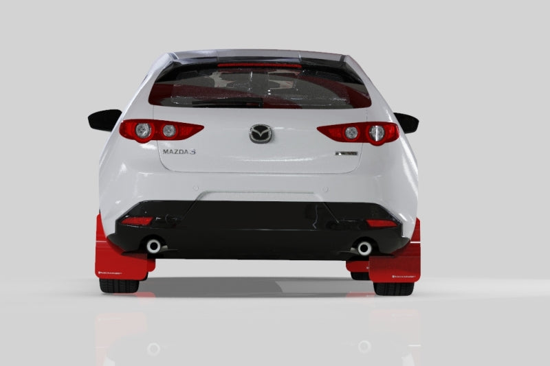 Rally Armor 2019+ Mazda3 GT Sport Hatch UR Black Mud Flap w/ Dark Grey Logo