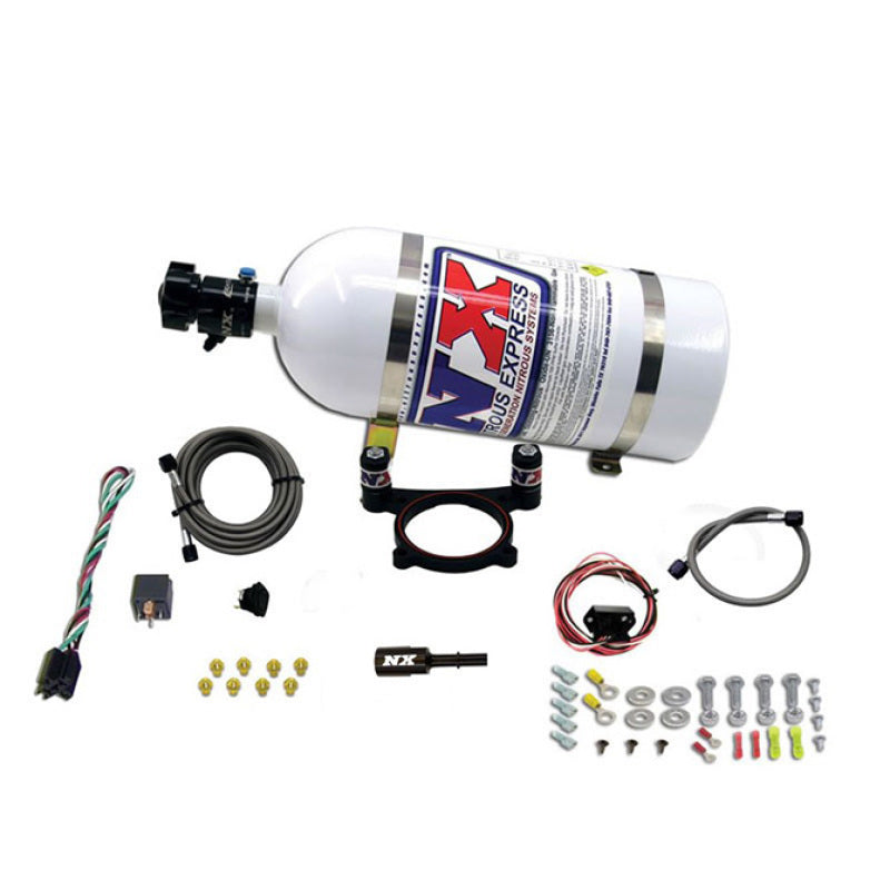 Nitrous Express 11-15 Ford Mustang GT 5.0L Coyote 4 Valve Nitrous Plate Kit (50-200HP) w/10lb Bottle