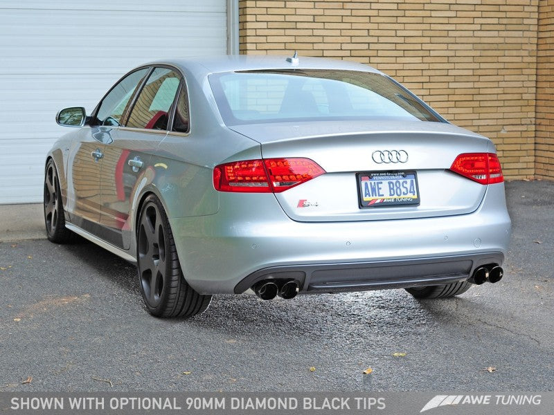 AWE Tuning Audi B8 / B8.5 S4 3.0T Touring Edition Exhaust - Diamond Black Tips (90mm)