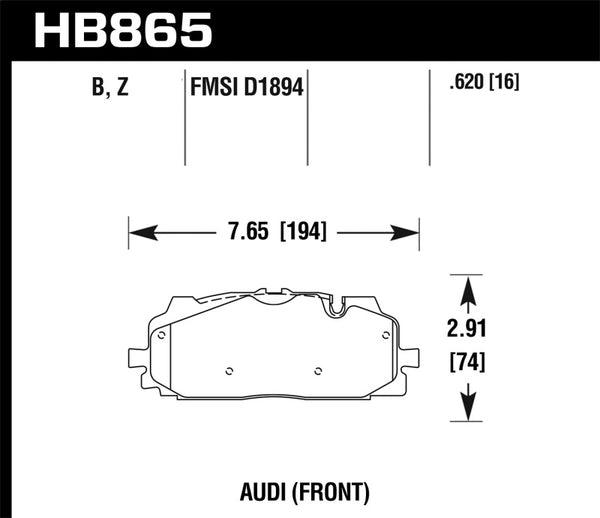 Hawk 18-19 Audi S5 HPS 5.0 Front Brake Pads