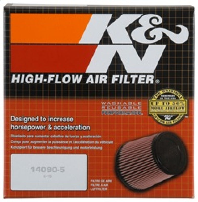 K&N Universal Chrome Filter Oval Tapered 5.375in Base O/S W x 3.313in Top O/S W x 5.313in H