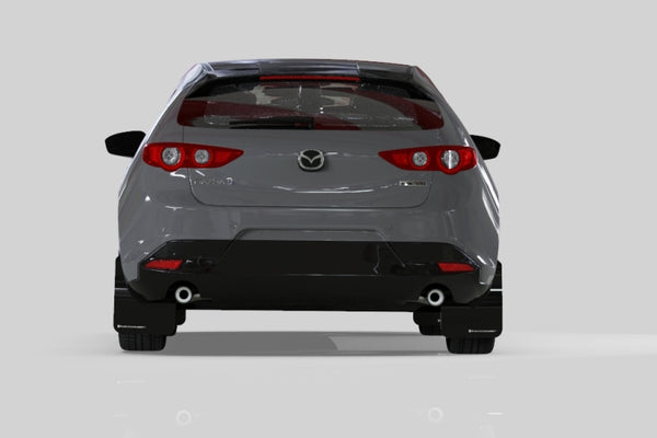 Rally Armor 2019+ Mazda3 GT Sport Hatch UR Red Mud Flap w/ White Logo