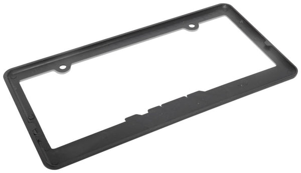 AEM License Plate Frame - Black w/ White Lettering