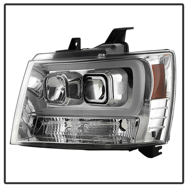 Spyder 07-14 Chevy Suburban/1500/2500/Tahoe V2 Projector Headlights Chrome PRO-YD-CSUB07V2-DRL-C