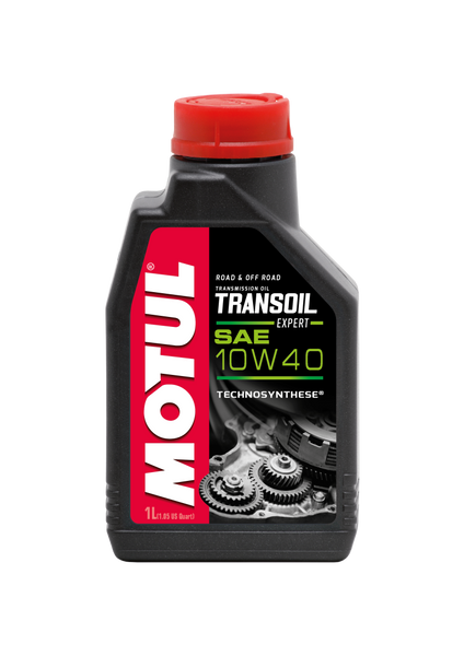 Motul 1L Powersport TRANSOIL Expert SAE 10W40 Technosynthese Fluid for Gearboxes (Wet Clutch)