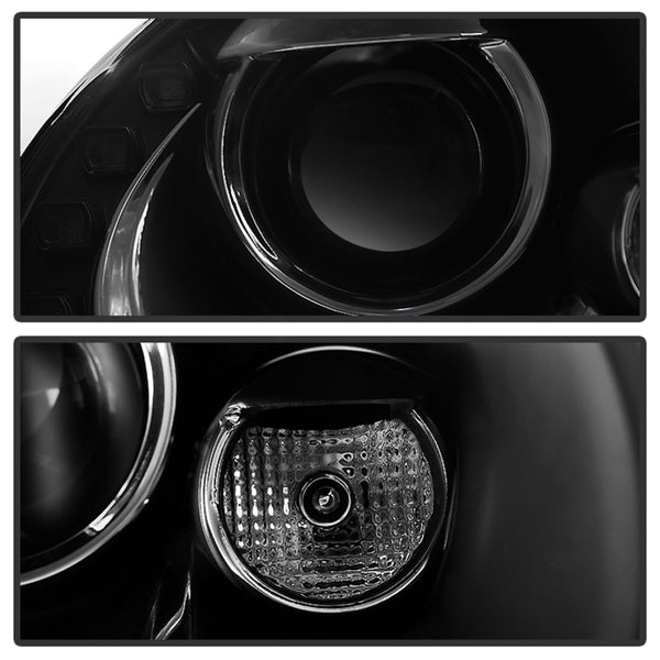 Spyder Volkswagen Beetle 06-10 Projector Headlights DRL LED Black PRO-YD-VB06-DRL-BK