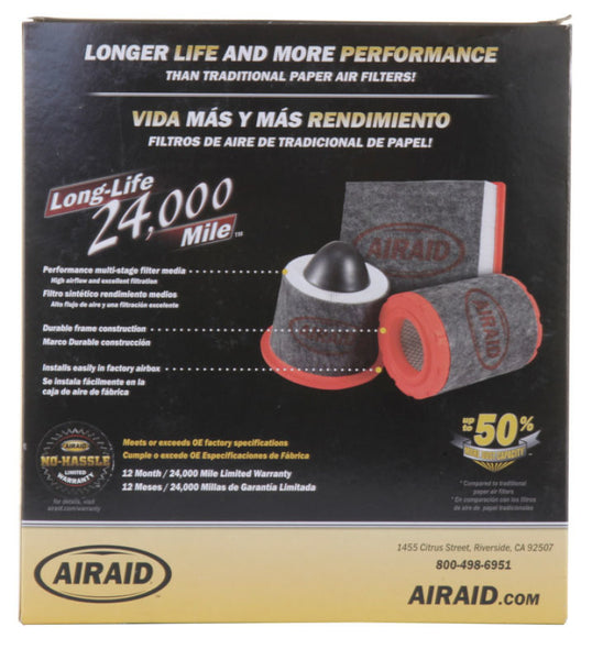 Airaid 10-19 Jeep Grand Cherokee 5.7/6.4L V8 & 3.6L V6 Direct Replacement Filter (Disposable)