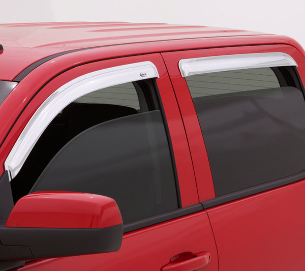 AVS 10-17 GMC Terrain Ventvisor Outside Mount Front & Rear Window Deflectors 4pc - Chrome