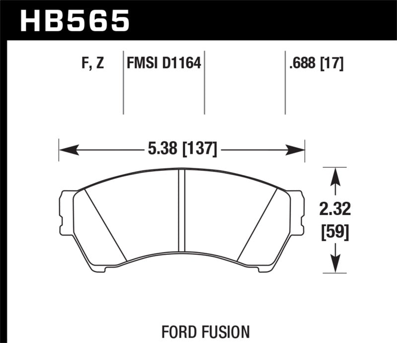 Hawk 06-10 Mazda6 HPS Street Front Brake Pads