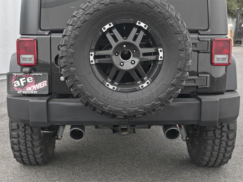 aFe Rebel Series 2.5in 409 SS Axle-Back Exhaust w/ Black Tips 2007+ Jeep Wrangler (JK) V6 3.6L/3.8L