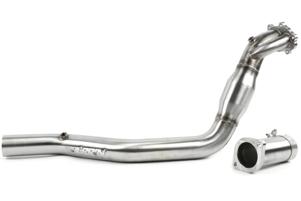 Perrin 02-14 Subaru WRX / 04-21 STI (EJ) 304SS 3in. Down Pipe w/Cat (Slip Fit Rear/Divorced WG)