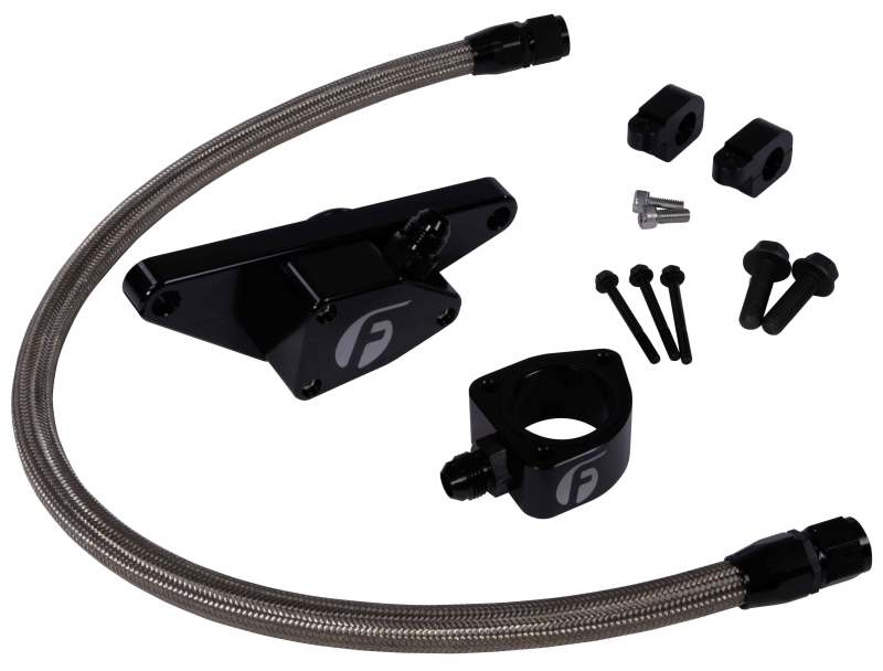 Fleece Performance 07.5-16 6.7L Cummins Coolant Bypass Kit w/ Stainless Steel Braided Line