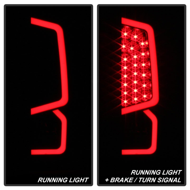 xTune 14-16 Toyota Tundra Light Bar LED Tail Lights - Black Smoked (ALT-JH-TTU14-LED-BSM)