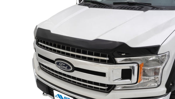 AVS 03-18 Chevy Express 1500 Aeroskin Low Profile Acrylic Hood Shield - Smoke