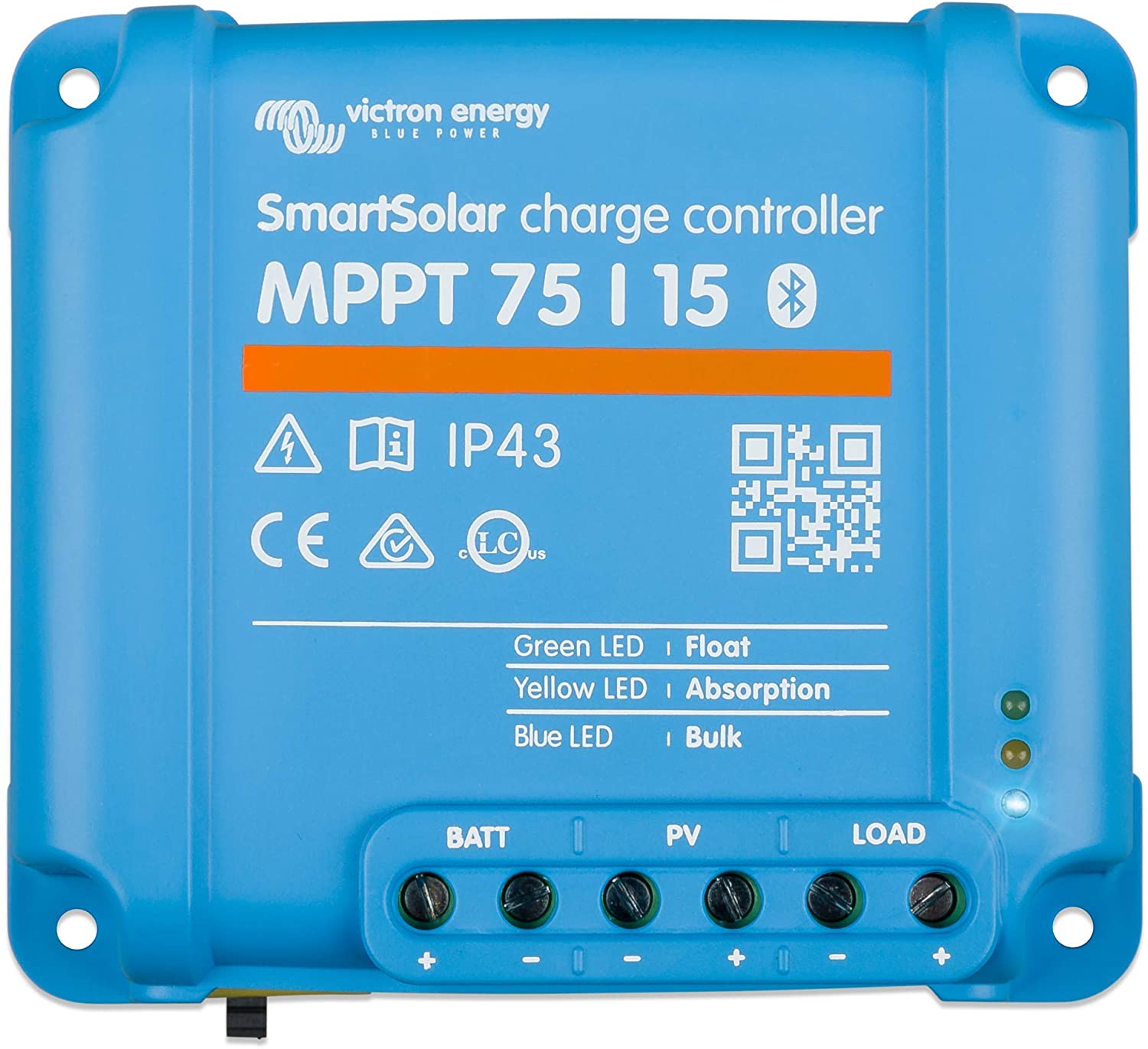 Victron Energy SmartSolar MPPT 75V 15 amp 12/24-Volt Solar Charge Controller (Bluetooth)