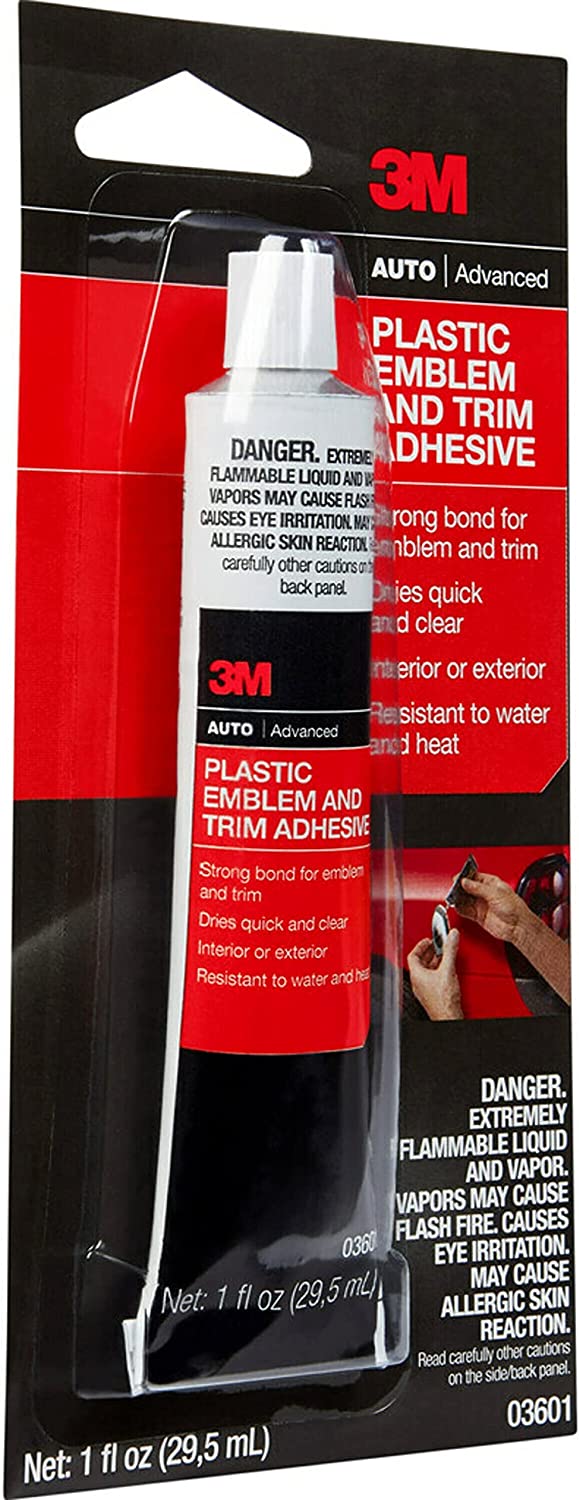 3M Plastic Emblem and Trim Adhesive, 03601, 1 fl oz