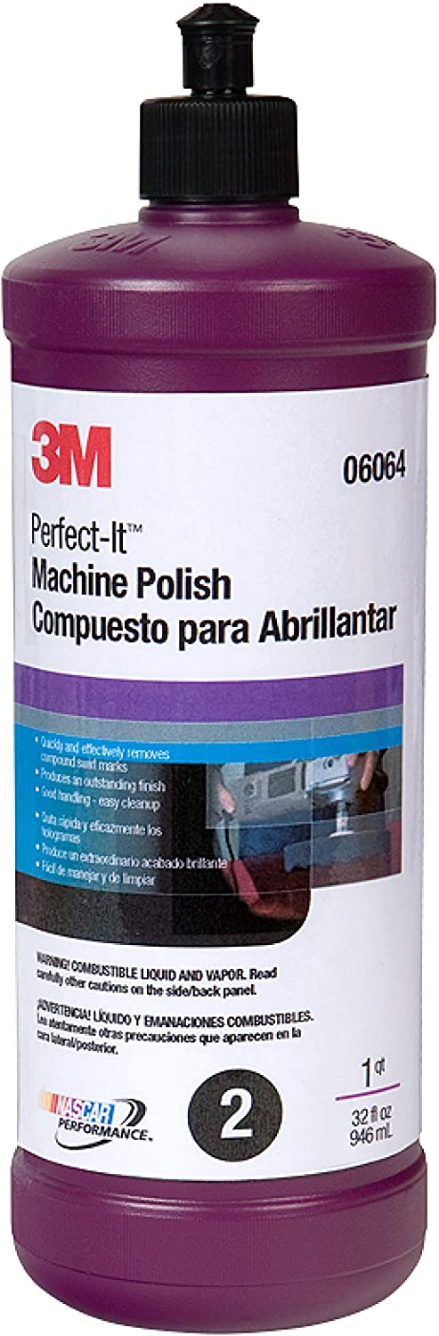 3M Perfect-It Machine Polish (06064) – For Paint and Gelcoat on Cars, Boats, Trucks and RVs – 8 ounces, White