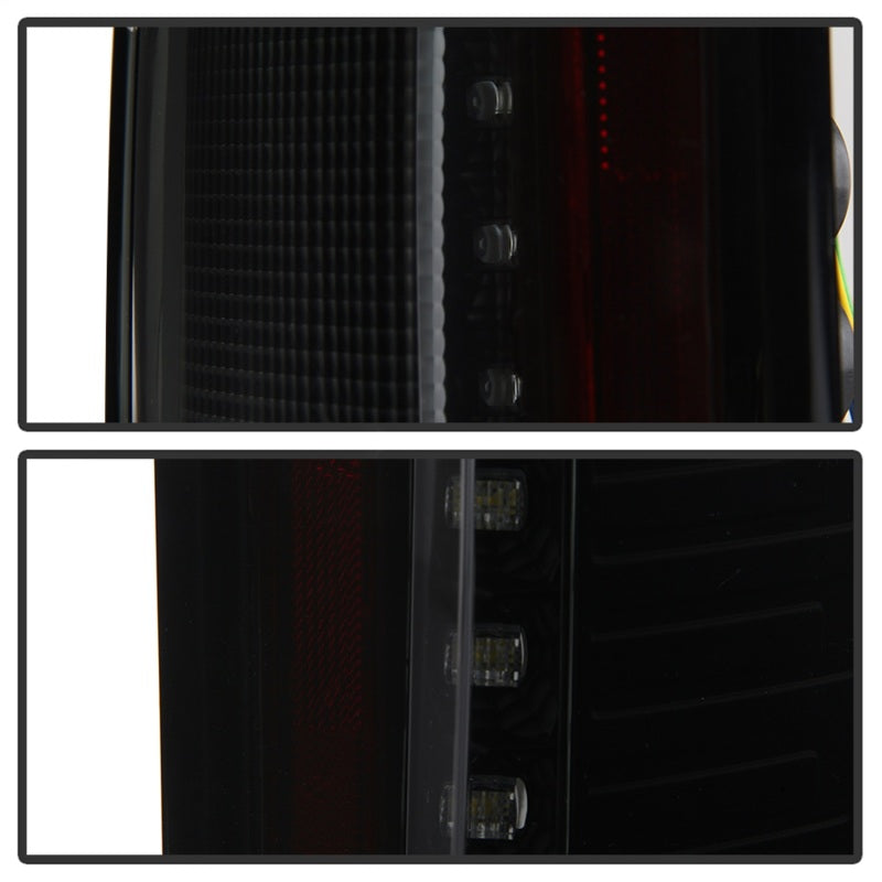 Spyder 15-18 Ford F-150 LED Tail Lights (w/Blind Spot) - Black Smoke (ALT-YD-FF15015BS-LBLED-BSM)