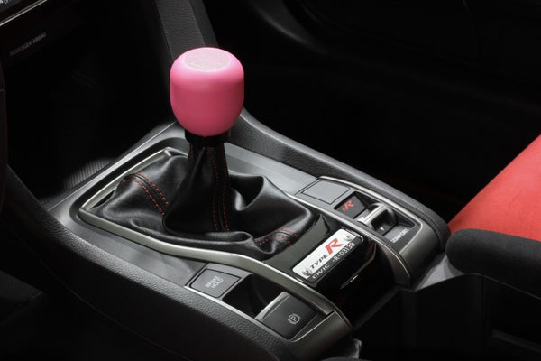 Perrin 17-18 Honda Civic Pink Stainless Steel Large Shift Knob - 6 Speed