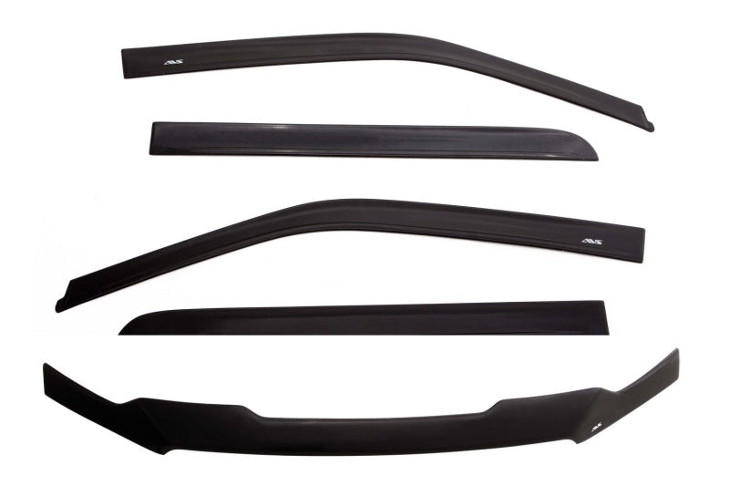 AVS 09-14 Ford F-150 Supercab (Excl. Raptor) Ventvisor & Aeroskin Deflector Combo Kit - Matte Black